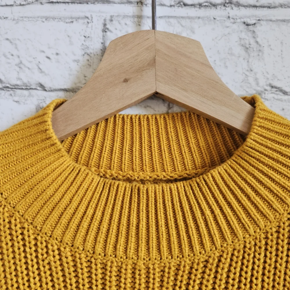 ☆ LOTTIE MOSS Yellow Striped Pullover Sweater, S ☆